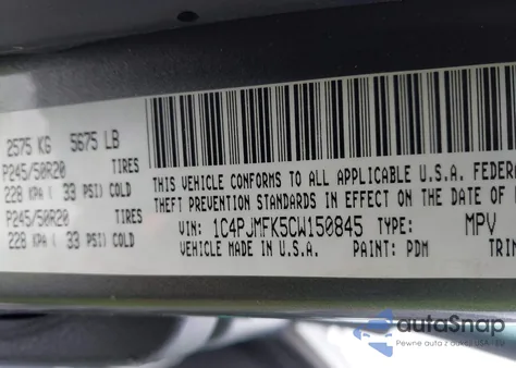 2012 Jeep Liberty Limited Jet Edition z USA, uszkodzony, nr VIN 1C4PJMFK5CW150845